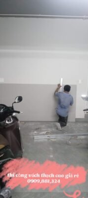 thi công vách thạch cao tại Thuận An